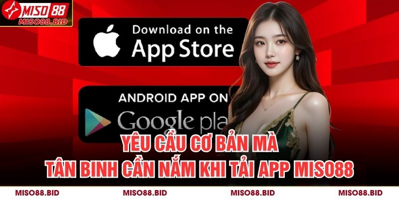 Yêu cầu cơ bản mà tân binh cần nắm khi tải app MISO88